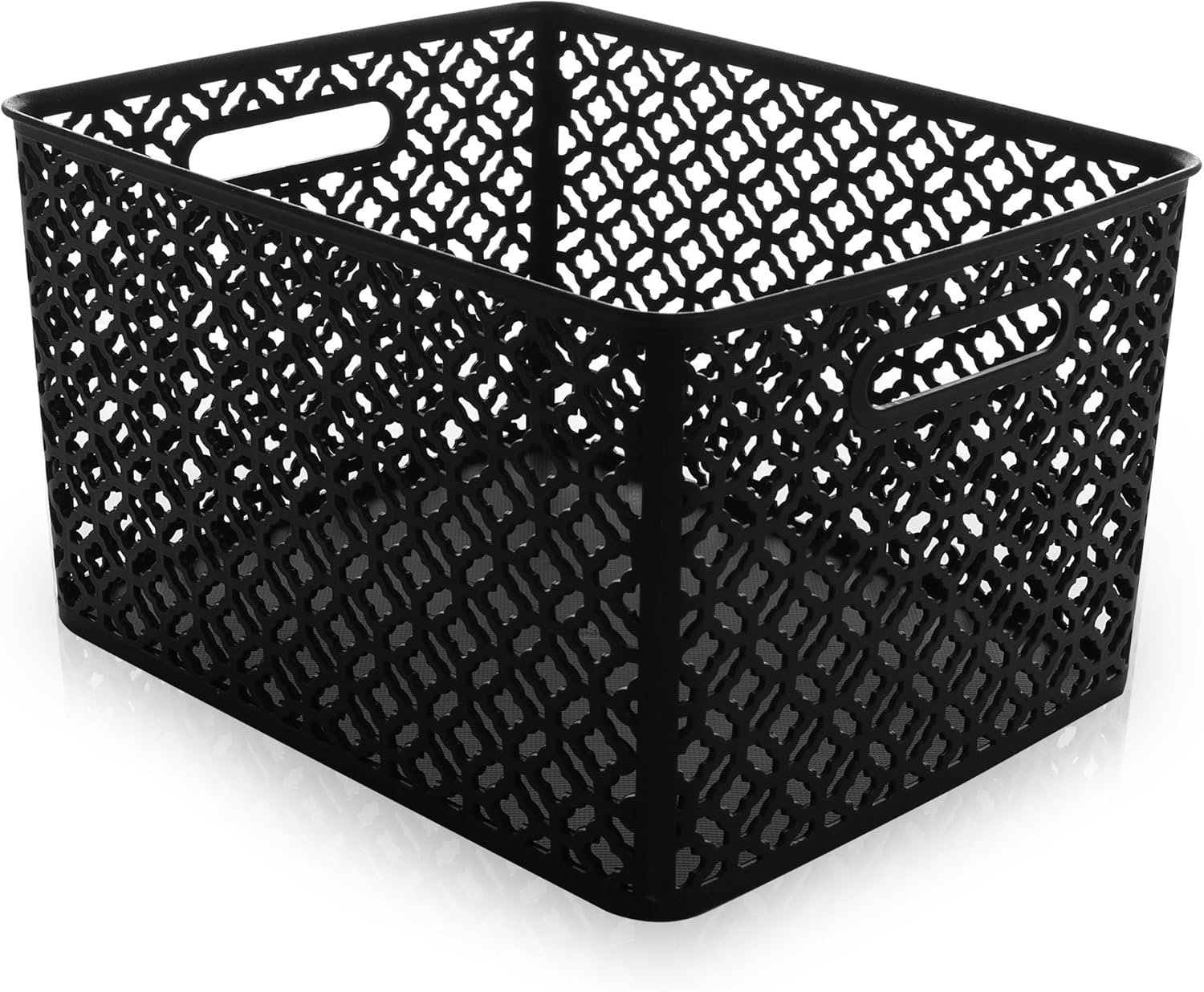BINO Woven Plastic Storage Basket, XLarge (Black) Home