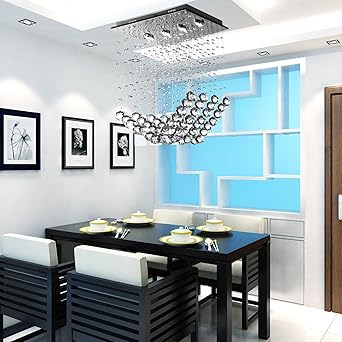 Lfnrr Led Moderno 4 Unidades De Cristal Candelabro Para Comedor