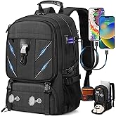 Banlole 17.3 Inch Travel Laptop Backpack with Shoe Compartment,Water Resistant Anti Theft Bag with USB Charging Port,50L Backpacks Compartmentsfor Men Women