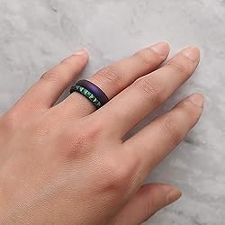 Knot Theory Cosmic Purple Silicone Ring for Men