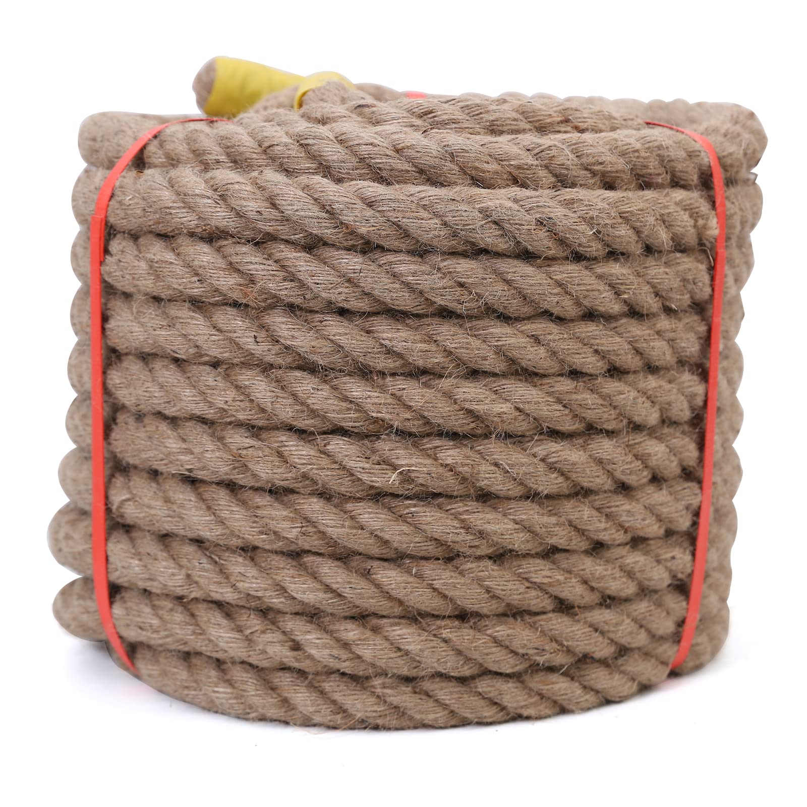 Photo 1 of Jute Rope,3/4Inch Natural Hemp Rope,Twisted Manila Rope for Crafts,Gardening,Climbing,Hammock,Nautical,Tug of War,Railings,Home Decorating?3/4inch x 50 Feet