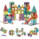 Contixo STEM Building Toys - 110 pcs Marble 3D Magnetic Run Tiles Learning Stacking Educational Building Blocks Set, Creativity Beyond Imagination, Inspirational, Recreational Toy for Kids
