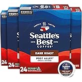 Seattle’s Best Coffee, Dark Roast K-Cup Coffee Pods, Post Alley, 100% Arabica, 4 Boxes (96 Pods Total)