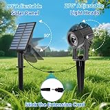 T-SUNUS Solar Garden Spot Lights Blue LED Outdoor IP65 Waterproof view 6