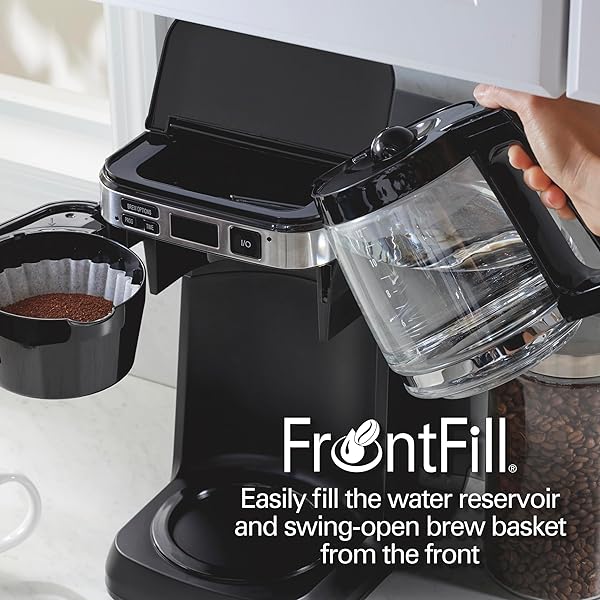 HAMILTON BEACH 12 CUP PROGRAMMABLE COFFEE MAKER, FRONTFILL DRIP COFFEE MAKER