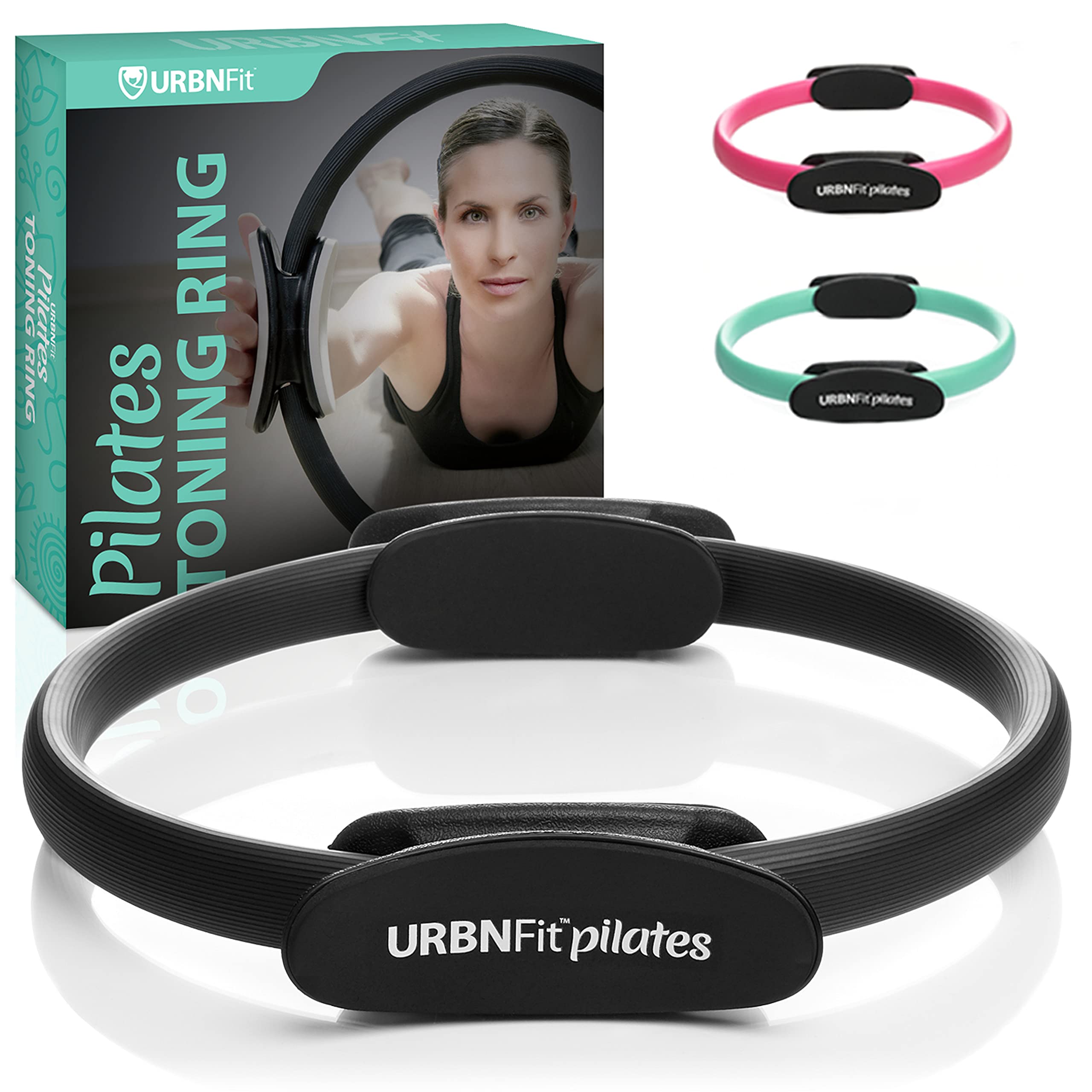 Photo 1 of URBNFit Pilates Ring - 12" Magic Circle w/Dual Grip, Foam Pads for Inner Thigh Workout, Toning, Fitness & Pelvic Floor Exercise - Yoga Rings w/Bonus Exercise Guide