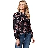 Jessica Simpson Womens Aniya Long Sleeve Full Smocked Blouse
