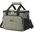 Lifewit Large Lunch Bag Insulated Lunch Box Soft Cooler Cooling Tote for Adult Men Women, Dark Green 24-Can (15L)