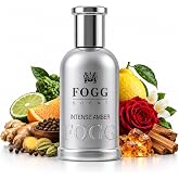 Fogg Intense Amber Eau De Parfum for Men, 100ml | Long Lasting Men&rsquo;s Perfume | Lemon, Bergamot, Pepper &amp; Ginger | Oud, Amber, Musk, Vanilla &amp; Sandalwood
