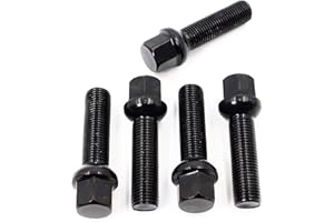 VERITEK PERFORMANCE Set of 20 Veritek 14x1.5mm Black OE 2.75 Inch 45mm Shank Length 17mm Hex Black Ball Seat Wheel Lug Bolts for Mercedes S CL Class Sedans & GL GLK ML SUV Factory Wheels