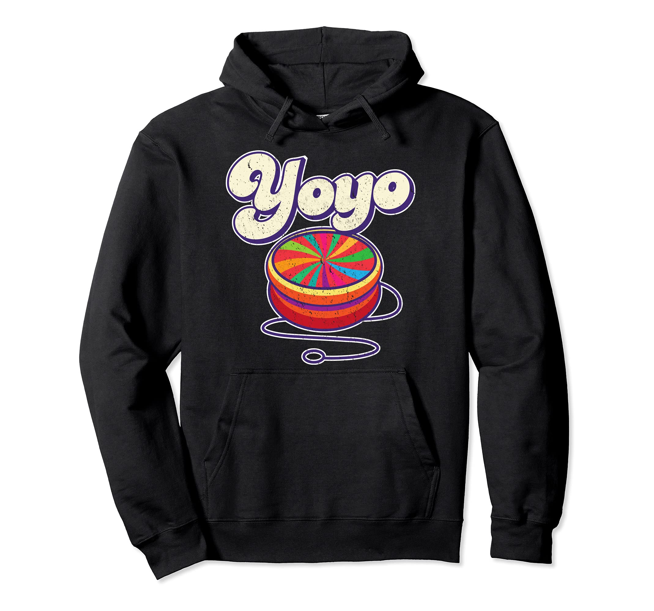 70's Yoyo Colorful Retro Vintage Toy I Awesome Yoyo Pullover Hoodie