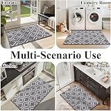 SHACOS Dirt Trapper Door Mat 80x120 cm Non-Slip Indoor Outdoor Grey view 5