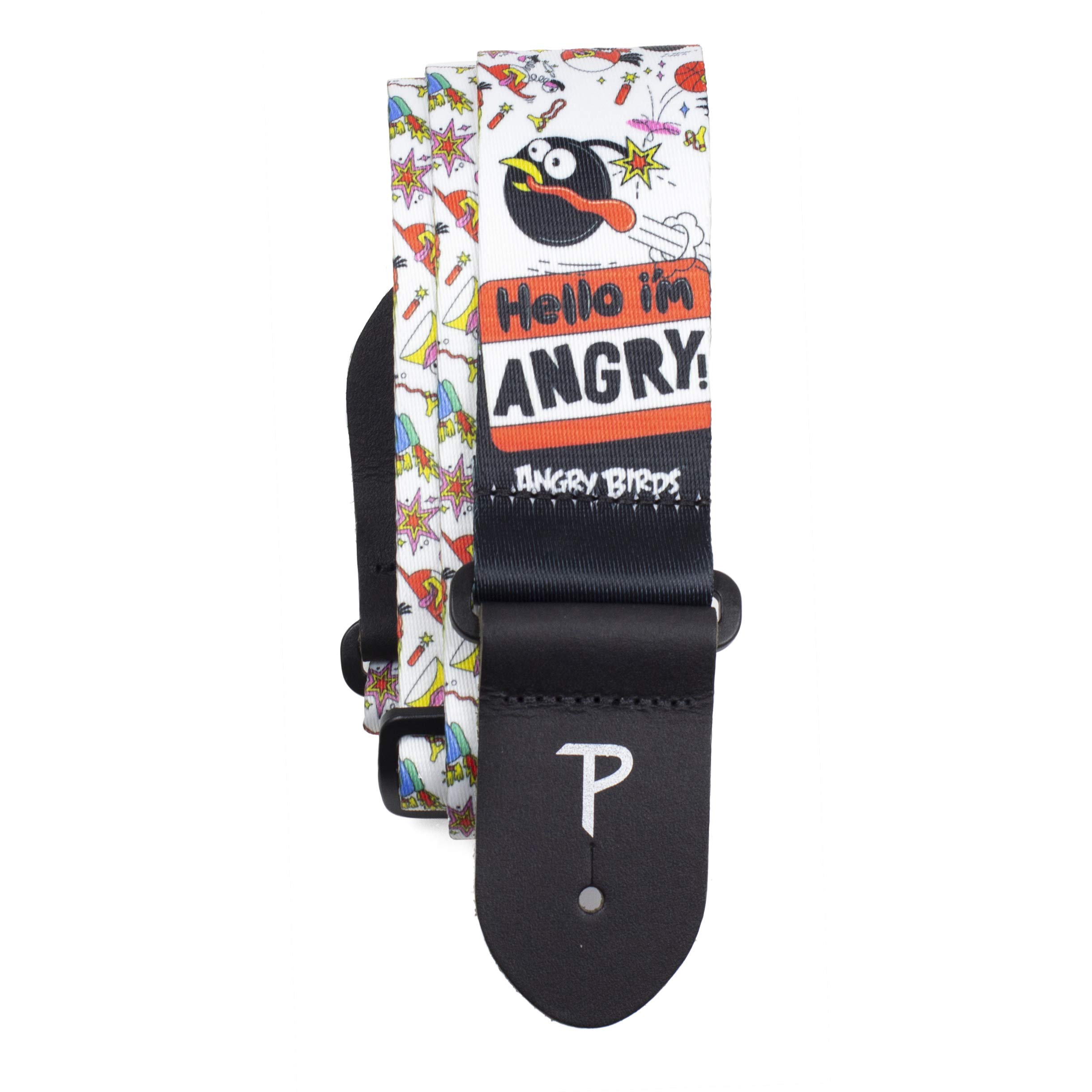 Perri's Leathers | Angry Birds Guitar Strap (Official Licensing) 2” Polyester Webbing, Adjustable Length 39" - 58" Long, LPCP-8188