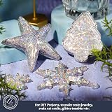 LEOBRO Silver Chunky Glitter 160G Resin Cosmetic Flakes Sequins view 5