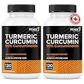 RENEW ACTIVES Turmeric Curcumin – Ultra Potent 95% Curcuminoids with BioPerine Black Pepper for Maximum Absorption – Supports