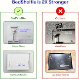 BedShelfie Bedside Shelf Cable Catch White Plastic Clip On Nightstand view 3