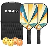 Golabs PB1 Pickleball Paddles Set of 2, Durable Fiberglass Surface& 16mm STR-Core Power Polymer Core, USAPA Approved, 8oz Lightweight & Comfort Anti-Slip Elongated Grip for Increased Power and Spin