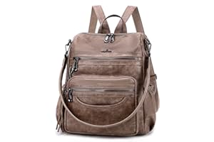 Angel Kiss Women's Backpacks & Purse - PU Leather Zipper Casual Backpacks & Shoulder Bags