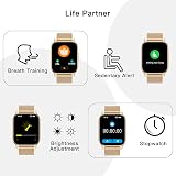 Popglory Smart Watch 1.85” 44mm Women Men 2 Straps Health Monitor IP67 view 4