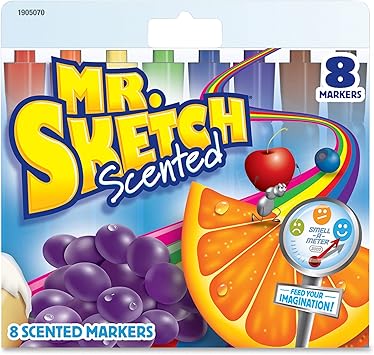 Amazon Com Mr Sketch Scented Markers Chisel Tip Assorted Colors 8 Pack Mr Sketch Scented Markers Office Products