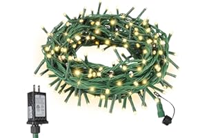 ASENEK Twinkle Christmas Lights 33ft 100 LED 8 Modes with Timer, Connectable Xmas Tree Mini Lights for Indoor Outdoor Home Party Patio Garden Holiday Warm White
