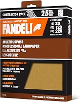 Fandeli Sandpaper Assorted Grits 80 120 220 25 Sheets 9" x 11" Wood Metal view 2