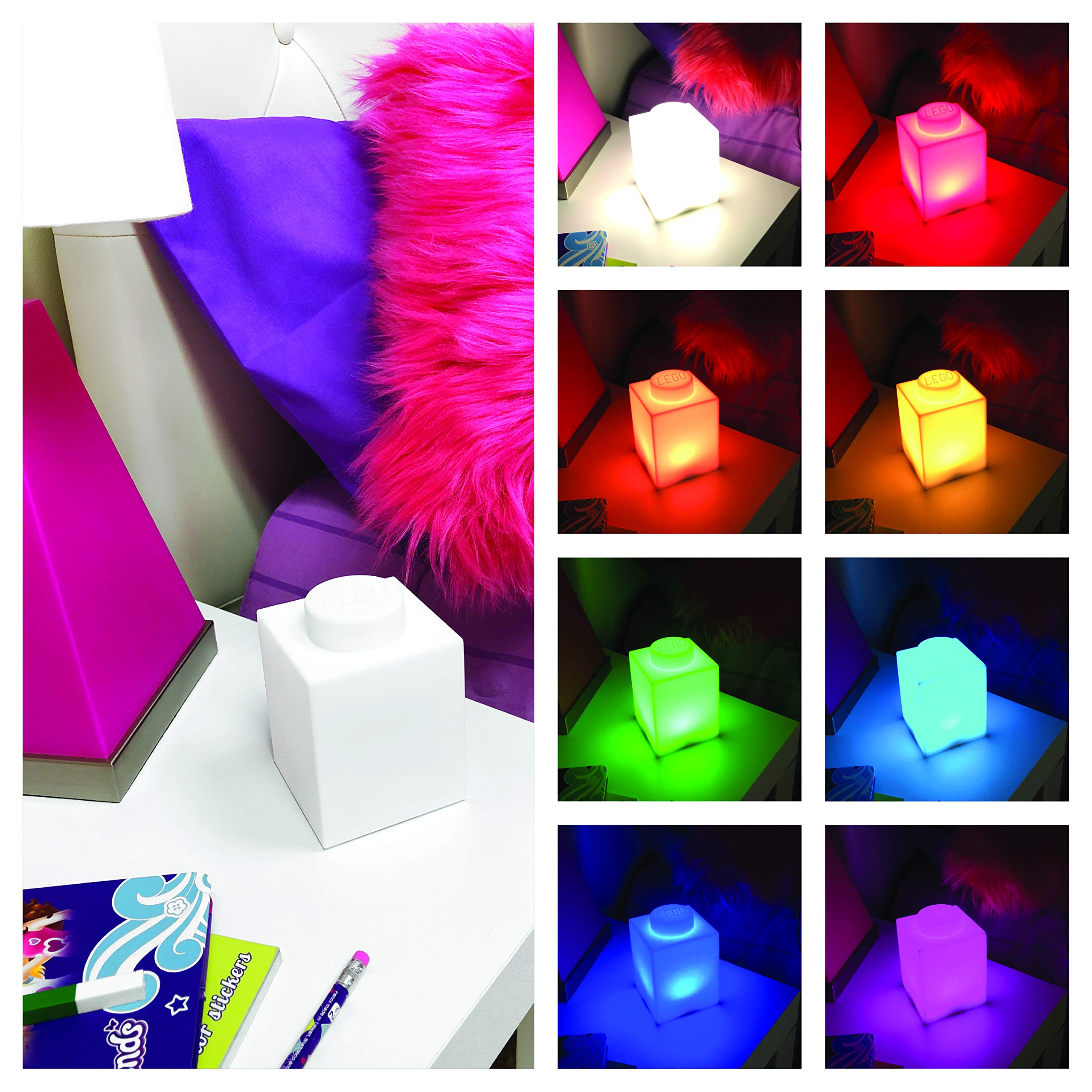 IQ LEGO Iconic 1x1 Silicone Brick Night Light - White