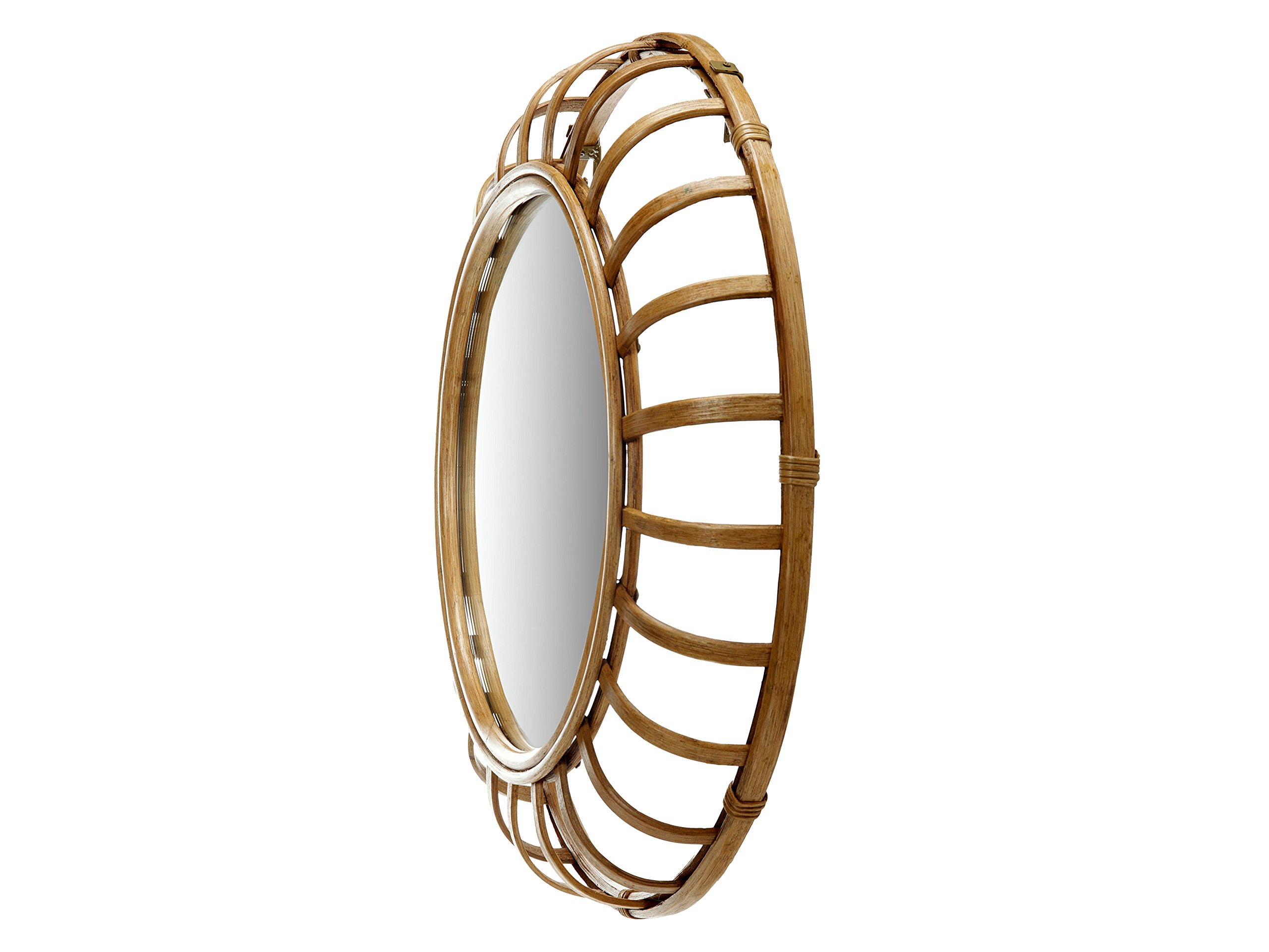 KOUBOO 1040140 Rattan Ray Wall Mirror, 27" x 4" x 27" LAVORIST