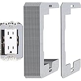 DECOHS 20 Pcs Wall Plate Spacer- Metal Flush Fit Device Leveling Plates- Receptacle Spacers Shims Leveler for Fixing Walls El