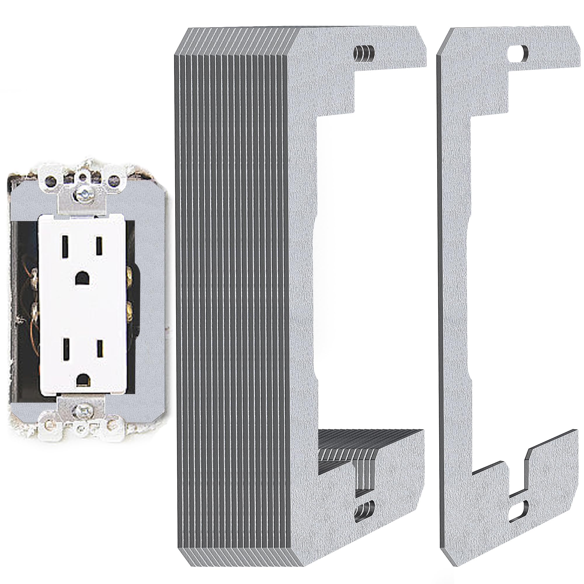 Photo 1 of (unknown if complete) DECOHS 20 Pcs Wall Plate Spacer- Metal Flush Fit Device Leveling Plates-