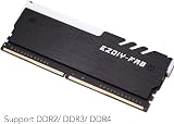 EZDIY-FAB ARGB DDR RAM Cooler Heatsink 5V 3Pin Motherboard Sync Black 2 Pack view 4