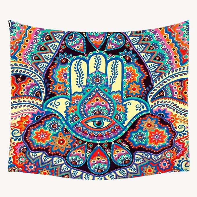 IFQAQTY 130x150cm Tapiz De Mandala Colorido Psicodélico Colgante De