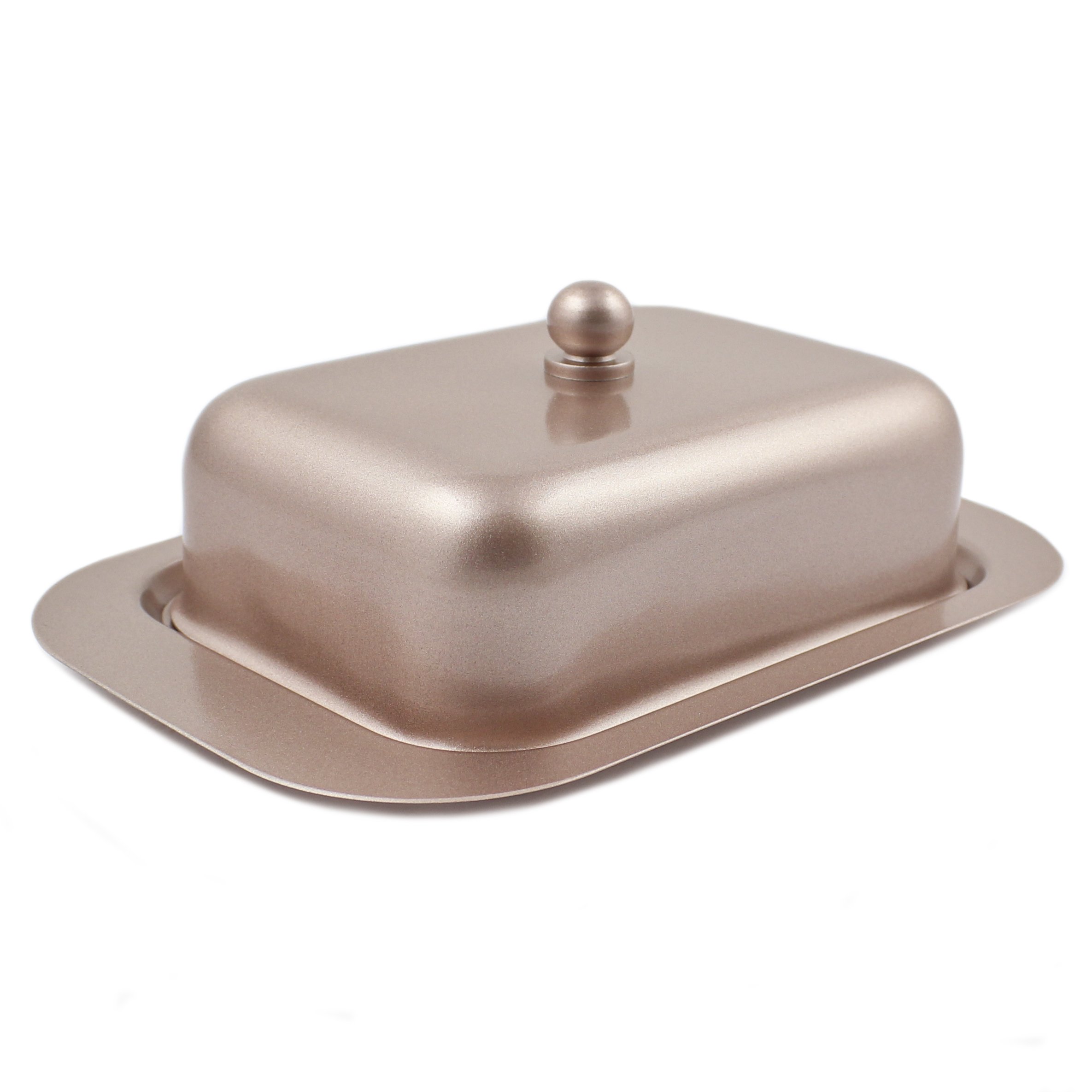 Zoie + Chloe Stainless Steel Butter Dish with Easy to Hold Lid