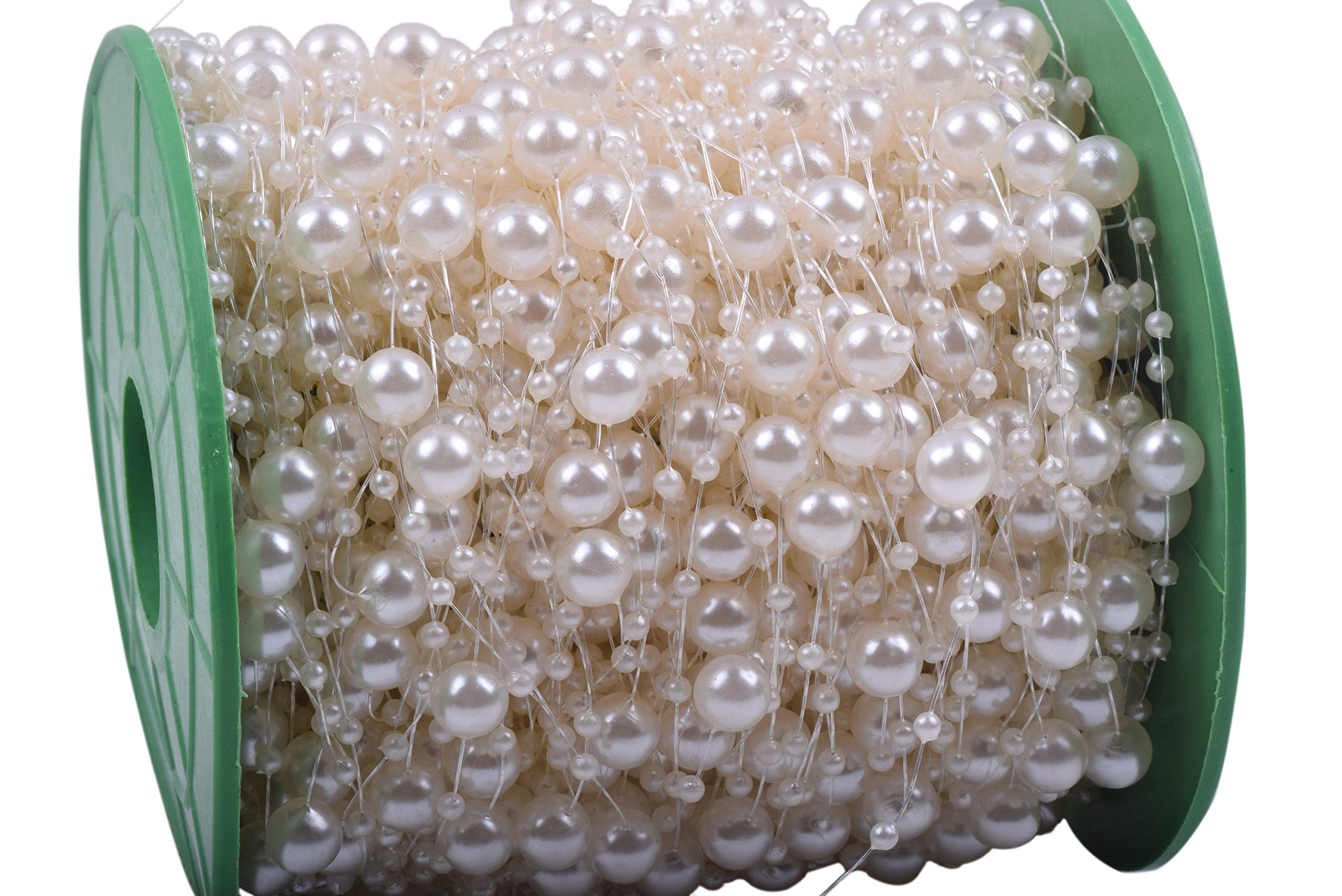 Photo 1 of KAOYOO 200 Feet Artificial Pearls String Beads Chain Garland Flowers Wedding Party Decoration