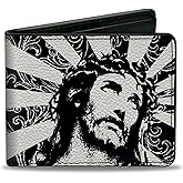 Buckle-Down Men's Standard Bifold Wallet Jesus, 4.0" x 3.5"