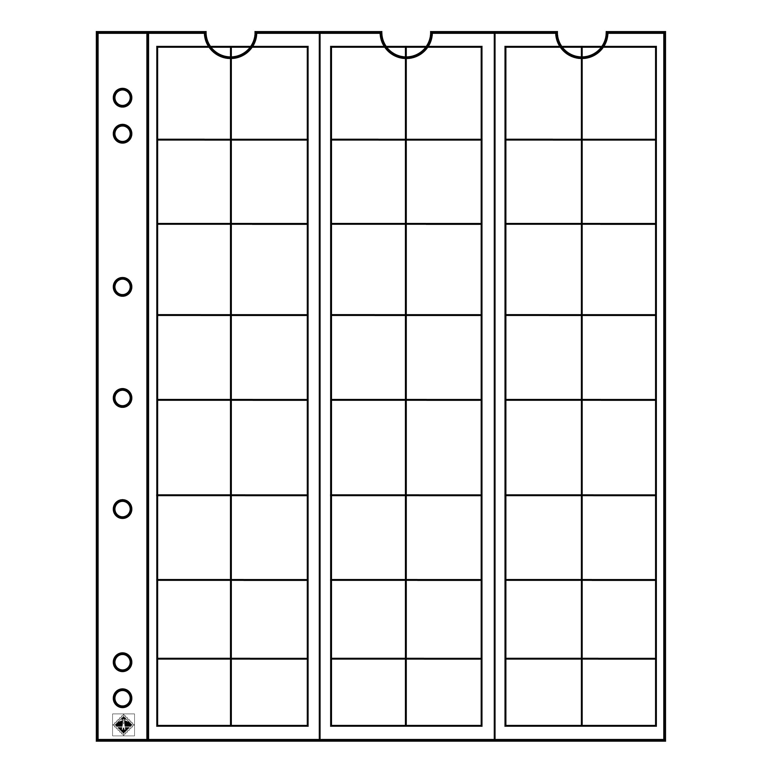 Leuchtturm 301127 Coin Sleeves Numis 17, 48 compartments for coins up to 17 mm in diameter - pack of 5