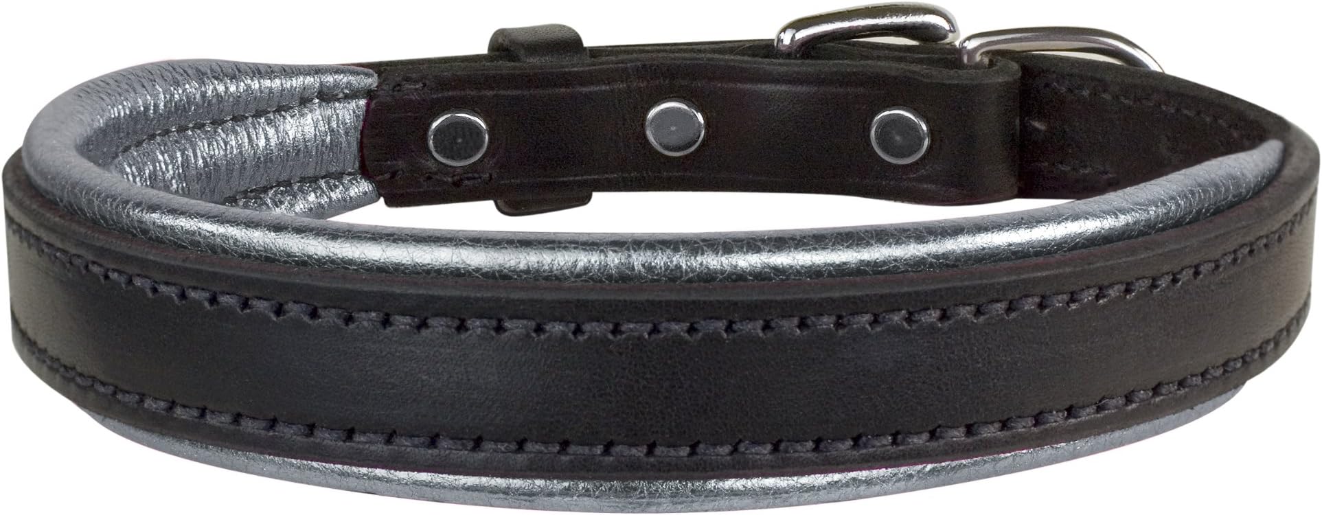 Perri's Padded Leather Dog Collars in Metallic and Bold Non-Metallic Colors
