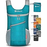 ZOMAKE Lightweight Packable Backpack 14L, Foldable Backpacks Small Daypack Hiking Daypacks Water Resistant Day Bag for Travel(Dark Green)