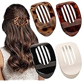 Flat Hair Clips for Women,Hailoyearn Hair Clips,Flat Claw Clips for Women,Thick/Thin Hair, Casual Versatile Solid Colour Lay Flat Hair Clip, Simple Elegant Hair Clip