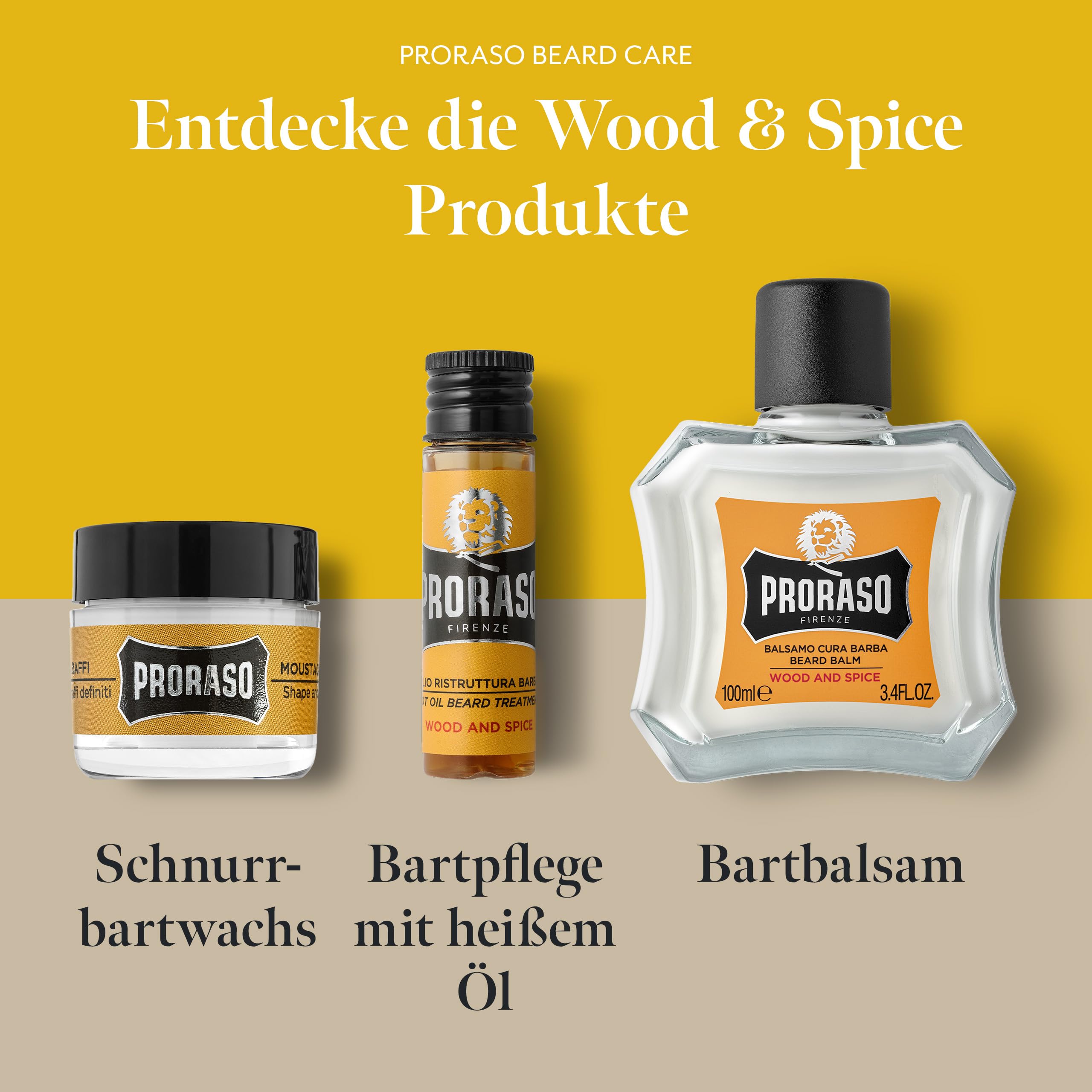 Proraso Beard Balm, Wood and Spice, 100 ml, duftender Bart Balsam schützt und pflegt den Bart und hilft, Juckreiz und Irritationen zu lindern, Made in Italy 4