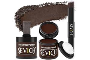 Sevich Hairline Powder 10g 2-Pack with Brush, Instantly Conceals Hair Loss & Thinning, 48H Waterproof Root Touch Up Powder, N