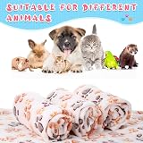 Tatuo 4 Pack Fleece Dog Blankets Paw Print 24 x 16 Inch White view 3