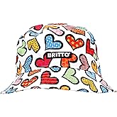 Britto Bucket Hat - Stylish Bucket Hats for Men & Elegant Bucket Hats for Women, Boonie Sun Hat with UV Protection - Colorful Hearts Design