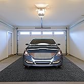 HOMBYS Extra Large Garage Floor Mats for Under Car, Dark Grey Garage Flooring Rug, Motorcycle Oil Spill Mat, Absorbent Oil Garage Parking Mat 7’4”x17', Non Slip and Waterproof Backing