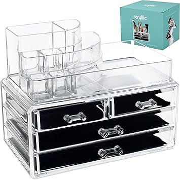 Amazon Com Makeup Cosmetic Storage Organizer Drawer 4 Box