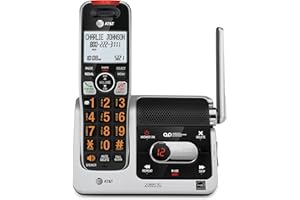 AT&T BL102 DECT 6.0 Cordless Phone for Home with Answering Machine, Call Blocking, Caller ID Announcer, Audio Assist, Interco