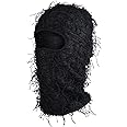 Distressed Balaclava Ski Mask for Men and Women - Knitted Balaclava Distressed Windproof Shiesty Full Face Mask Cold Weather