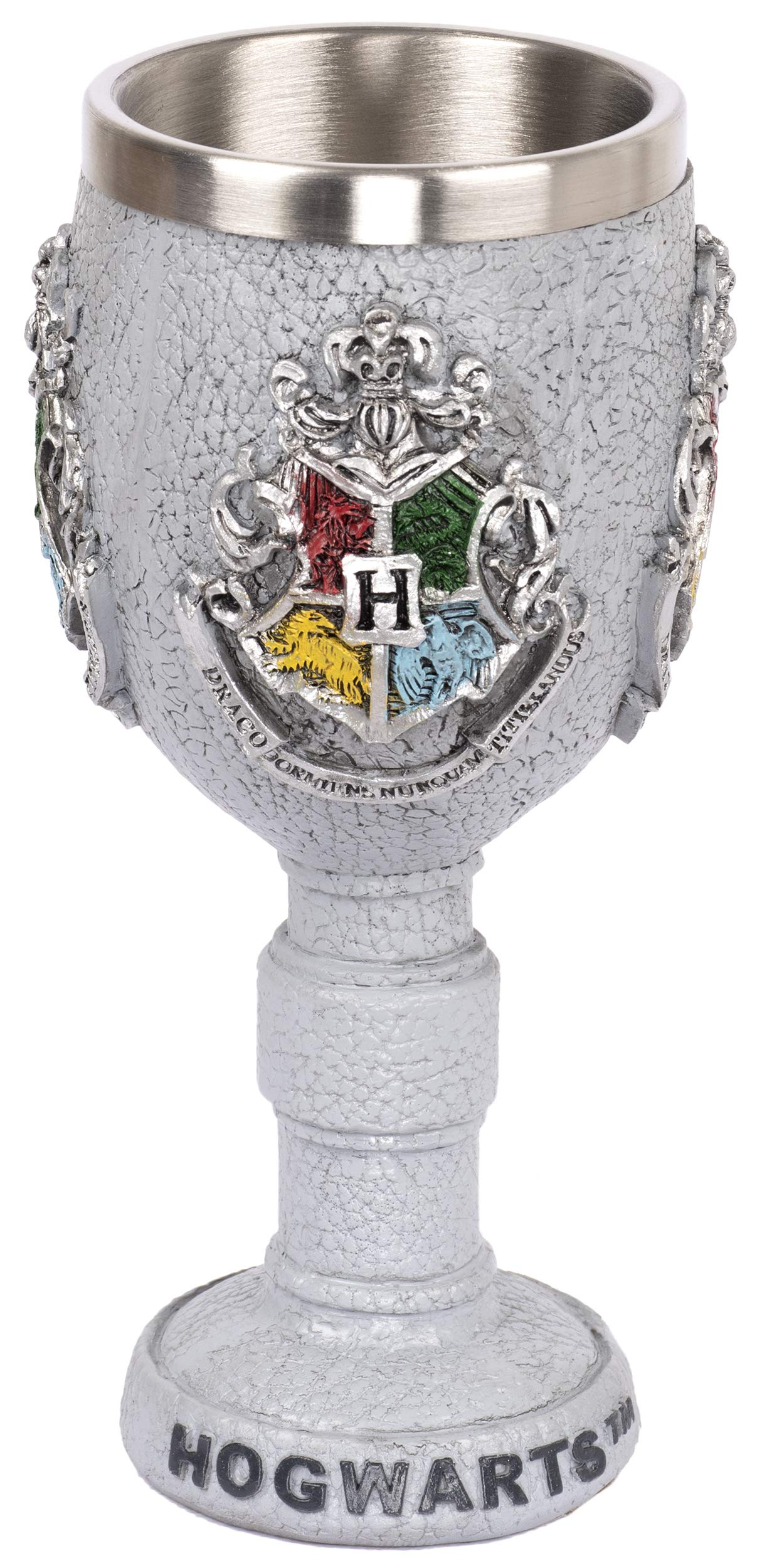 Harry Potter Silver Goblet - Hogwarts Coat of Arms - Magical Collectable in Gift Box - Ideal for Harry Potter Gifts and Collectibles