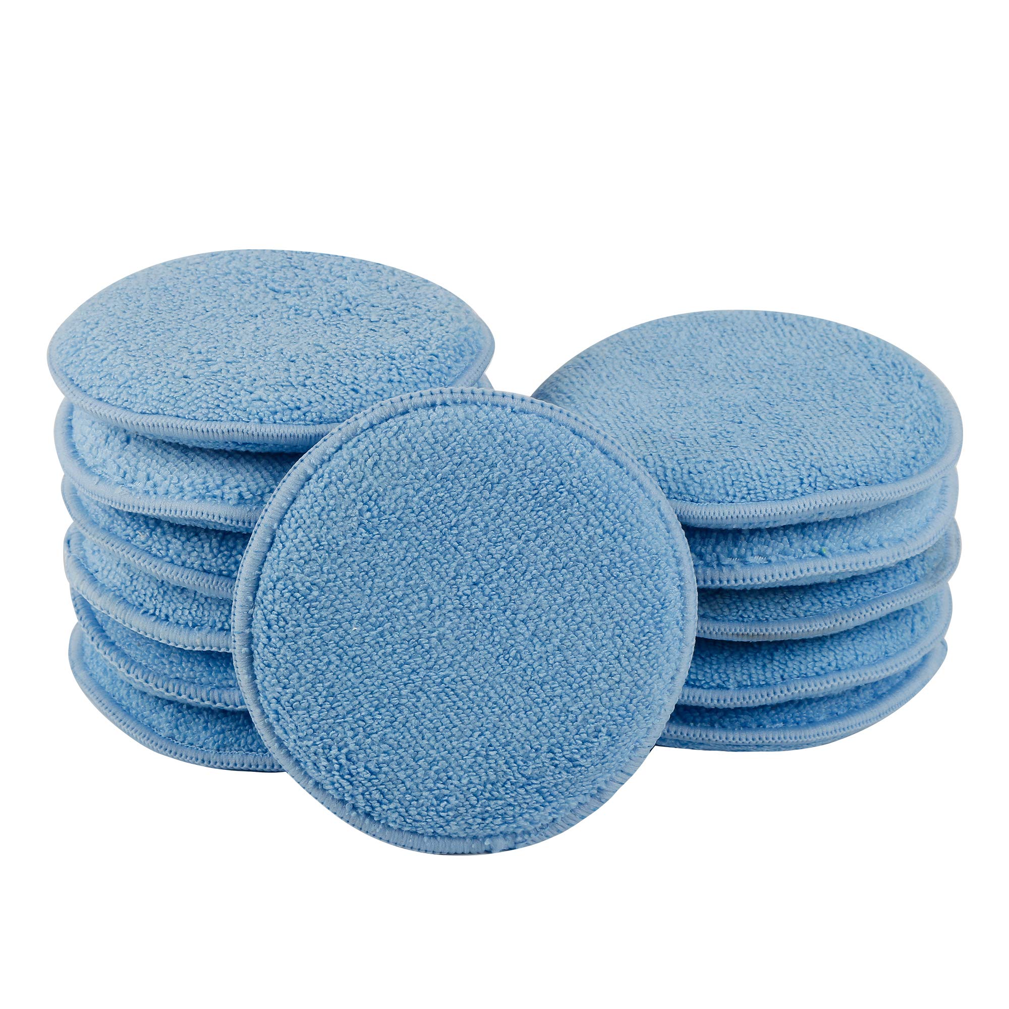 CarCarez Microfiber Foam Car Wax Applicator Pad for Hand Polish, Pack