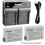 Kastar 2X Battery + Fast Dual Charger for Canon
